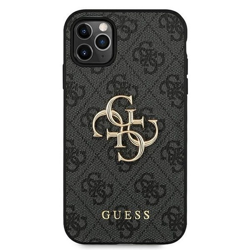 Apple iPhone 13 Pro Max Guess PU 4G Metal Logo pouzdro (Šedá) - GUHCP13X4GMGGR