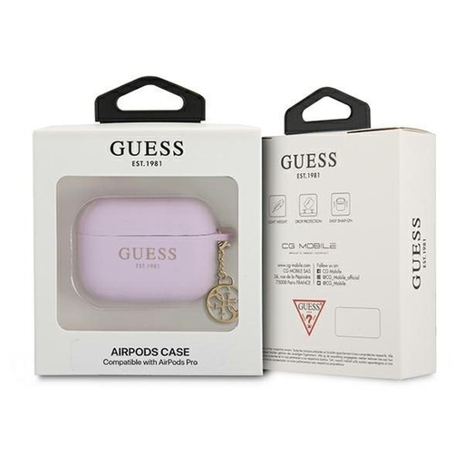 AirPods 3 Guess 4G Charms pouzdro (Fialová) - GUA3LSC4EU