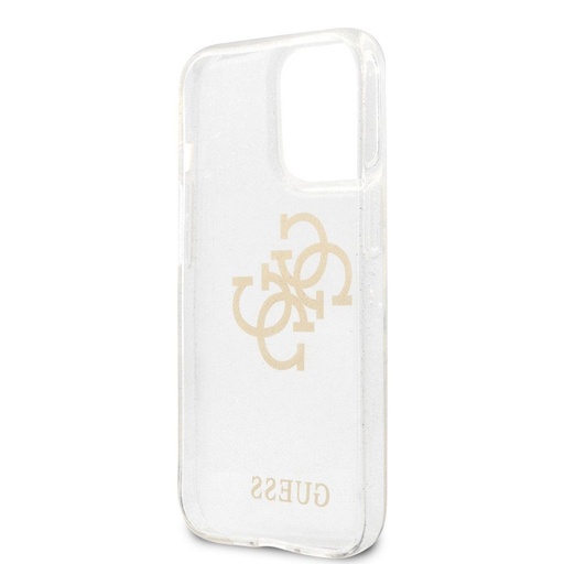 Apple iPhone 13 Pro Guess TPU Big 4G Full Glitter pouzdro (Průhledný) – GUHCP13LPCUGL4GTR