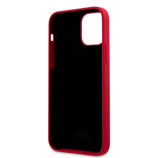 Apple iPhone 12 Pro Max (Červená) Karl Lagerfeld Choupette Head pouzdro - KLHCP12LSLCHRE