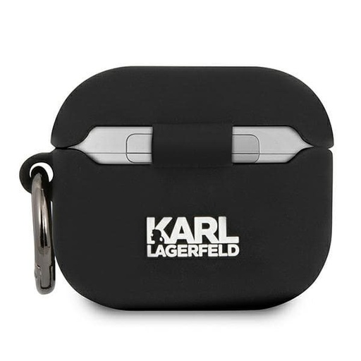 Apple AirPods 3 Karl Lagerfeld Karl Head pro pouzdro (Černá) – KLACA3SILKHBK