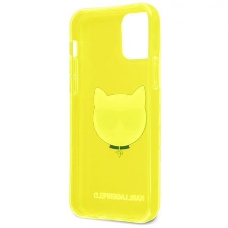 Apple iPhone 13 Pro Karl Lagerfeld Choupette Head pouzdro (Neonově žlutá) – KLHCP13LCHTRY