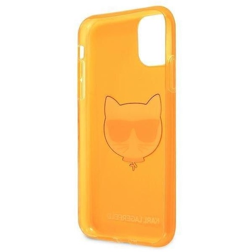 Apple iPhone 11 Karl Lagerfeld Choupette Head pouzdro (Oranžová) – KLHCN61CHTRO