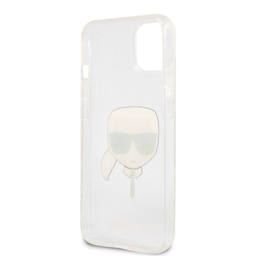 Apple iPhone 13 mini Karl Lagerfeld Karl Glitter pouzdro (Stříbrná) – KLHCP13SKHTUGLS