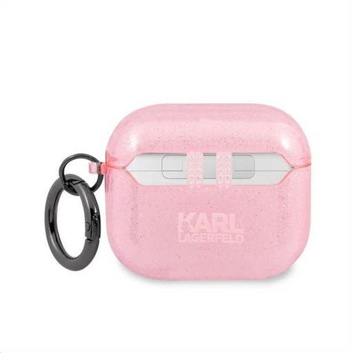 Apple AirPods 3 Karl Lagerfeld Choupette Glitter pouzdro (Růžová) – KLA3UCHGP