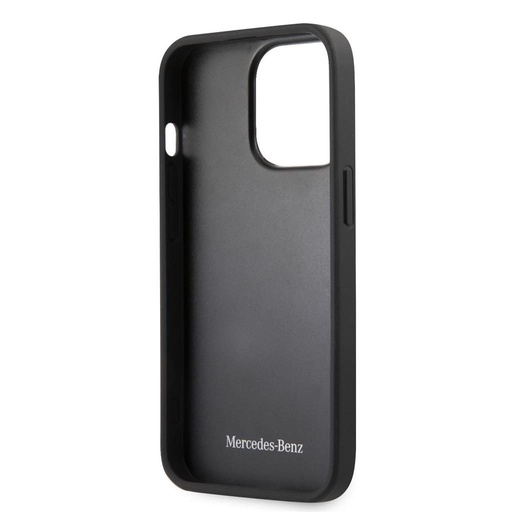Apple iPhone 13 Pro Mercedes kůže zadní kryt (Černá) - MEHCP13LDELBK