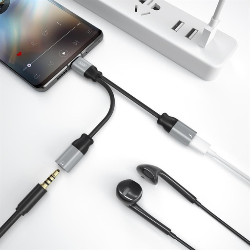 XO NBR160B USB-C audio adapter (Černá) – USB-C + 3.5 mm, Bluetooth přenos
