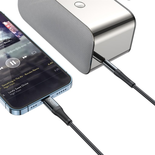 XO NB-R193A Lightning audio adapter (Černá) – 3.5 mm–Lightning, 1 m