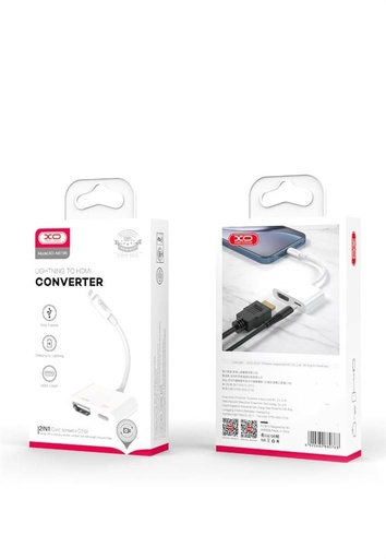 XO HUB005 Lightning–HDMI adaptér (Bílá) – 1080p s rozlišením