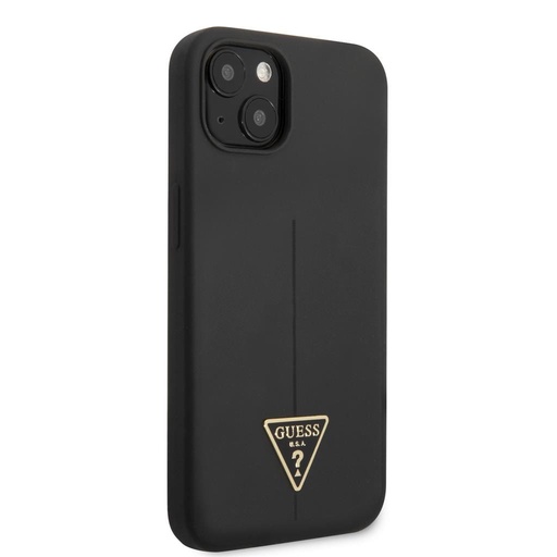 Apple iPhone 13 mini Guess Silicone Line Triangle pouzdro (Černá) - GUHCP13SSLTGK