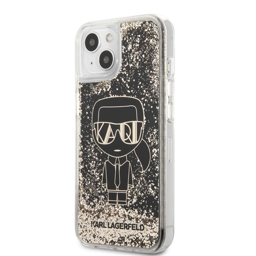 Apple iPhone 13 Karl Lagerfeld Liquid Glitter Gatsby pouzdro (Černá) – KLHCP13MLGGKBK