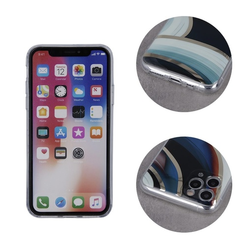 Apple iPhone 12 / iPhone 12 Pro mramor vzorovaný silikonový zadní kryt (Shadow)