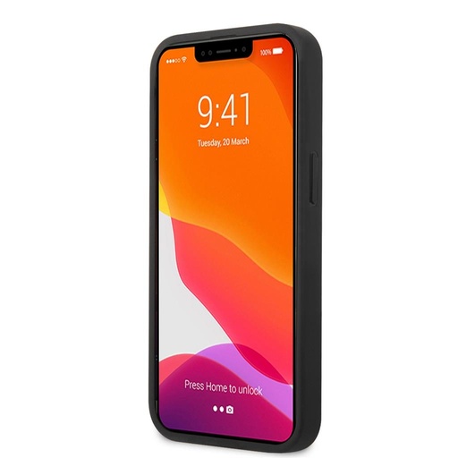 Apple iPhone 13 Mini AMG karbon vzorovaný silikonový zadní kryt (Černá) - AMHCP13SDEBK