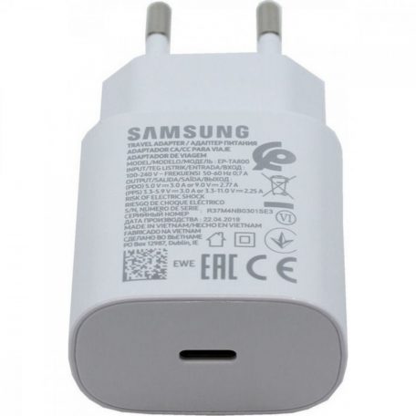 Samsung PD rychlonabíječka USB-C s kabelem 25W (Bílá)