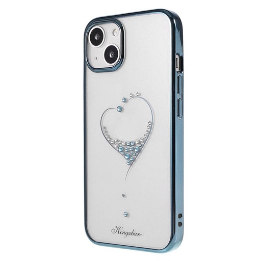 Apple iPhone 13 Kingxbar wish series Swarovski s kamínky zadní kryt (Modrá)