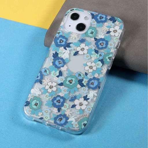 Apple iPhone 13 Kingxbar brilliant Swarovski s kamínky zadní kryt (Modrá)