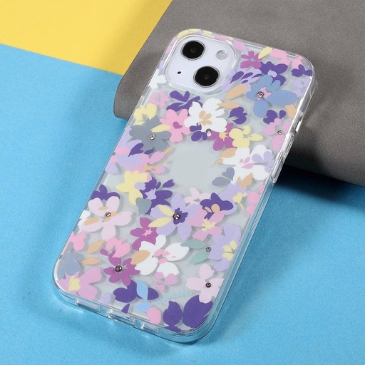 Apple iPhone 13 Kingxbar brilliant Swarovski s kamínky zadní kryt (Fialová)