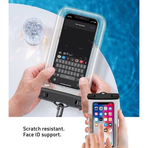 TECH PROTECT-Universal waterproof case vodotěsný pouzdro, (Černo-průhledná)