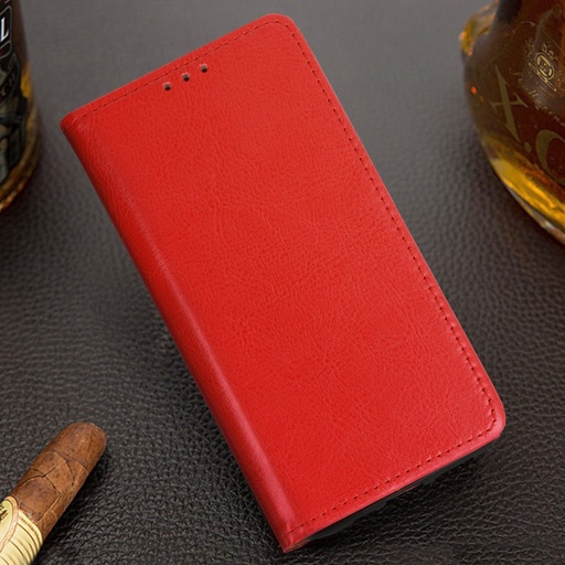 Apple iPhone 13 Pro Max originální kůže knížkové pouzdro (Červená)