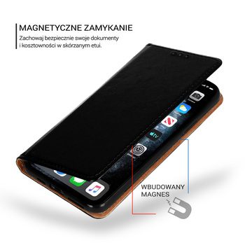 Samsung Galaxy S22 Ultra originální kůže knížkové pouzdro (Černá)