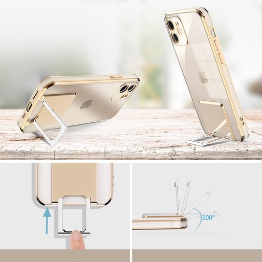 Apple iPhone 7/8/SE 2020/SE 2022 luxury s opěrkou zadní kryt (Černá)