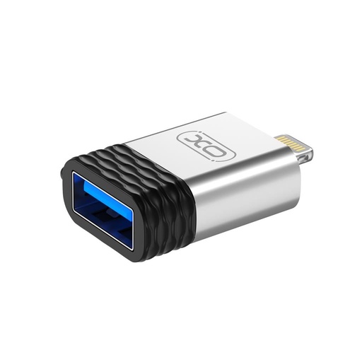 XO NB186 lightning adapter Lightning-USB-A adaptér, stříbrná
