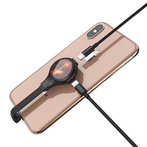 Borofone BV10 lightning rozbočovač (lightning audio+lightning nabíječka port), černá