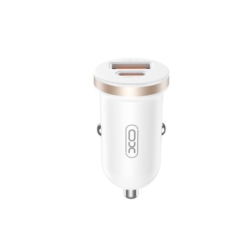 XO CC56 autní rychlonabíječka (PD + QC nabíjení) 30W (Bílá)
