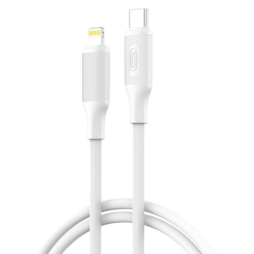 XO NB-Q265A USB-C–Lightning datový kabel (Bílá) – Minimalist Series, 27W