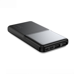 XO PR251 power bank 10000mAh (černá) – LED displej, 2×USB výstup, Type-C a microUSB vstup