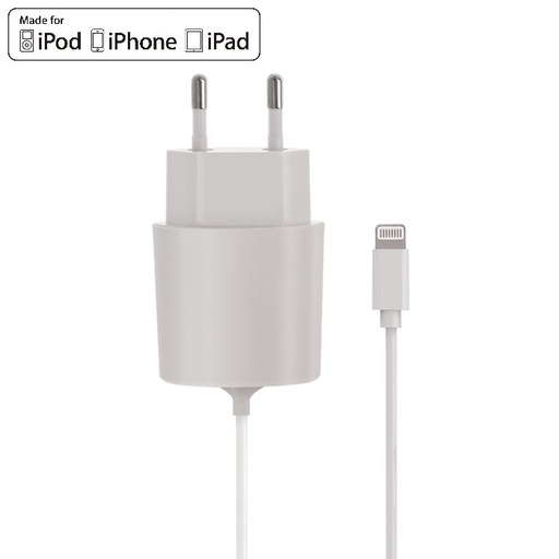 síťový nabíječka (lightning kabel), 2A, bílá
