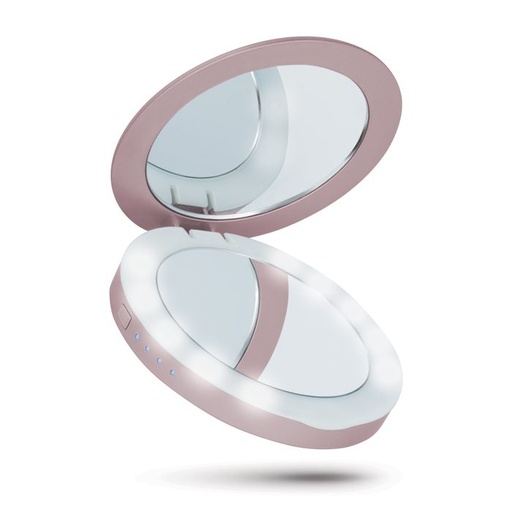 Beeyo Compact Mirror 3000mAh power bank, růžové zlato