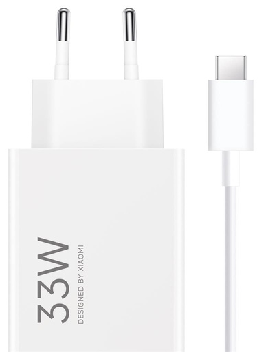 Xiaomi síťový nabíječka Type-C s kabelem (Bílá) - 33W 3A - MDY-16-EF