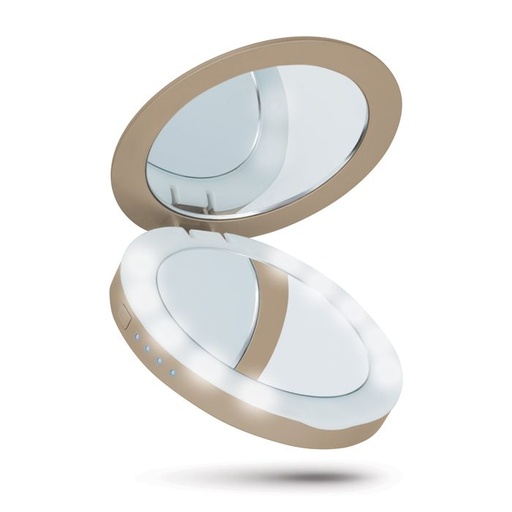 Beeyo Compact Mirror 3000mAh power bank, zlatá