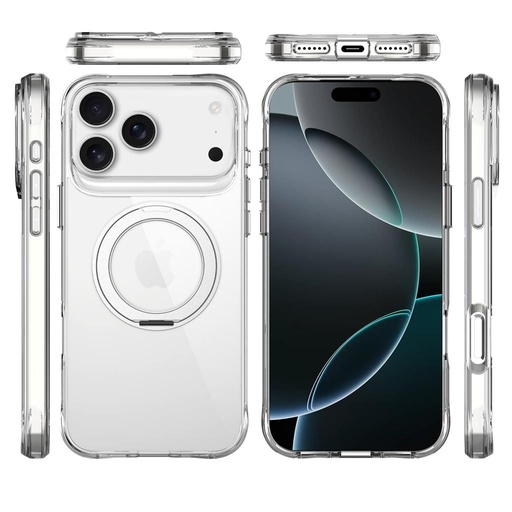 Apple iPhone 17 Pro Max TOKO Pure MagSafe 360 ring zadní kryt (Stříbrná)