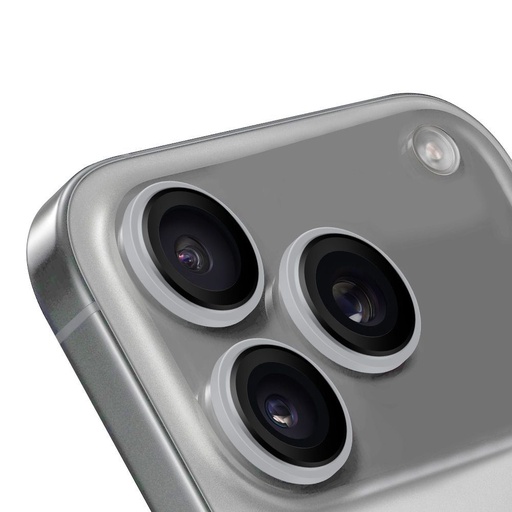 OBAL:ME kamera ochrana čočky Apple iPhone 17 Pro / 17 Pro Max (Stříbrná)