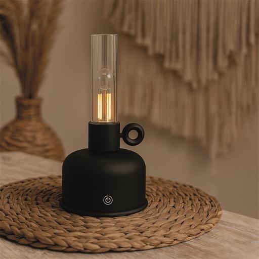 Forever Light Vintage Petroleum LED lampa FLR-02 (Černá)