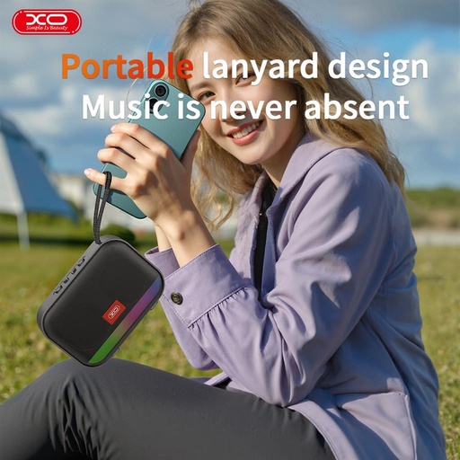 XO F66 svítící přenosný Bluetooth reproduktor (Černá)