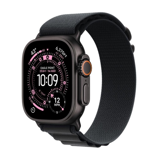 Apple Watch Ultra 3 chytré hodinky 49mm (Černá titan pouzdro, černá M-es alpesi popruh) (MF0V4)