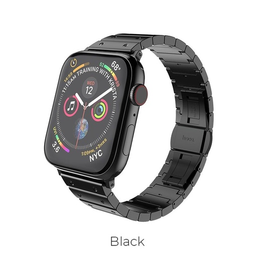 Hoco Apple Watch Series1/2/3/4/5(38/40mm) WB07 nerezová ocel řemínek, Černá