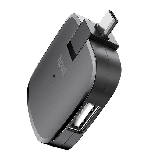 Hoco HB11 HUB, USB-C - 3 USB 2.0, černá
