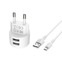 2 USB port, microUSB kabel