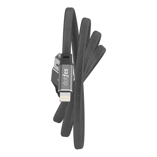 Dotfes A02 LED s indikátorem lightning kabel, černá