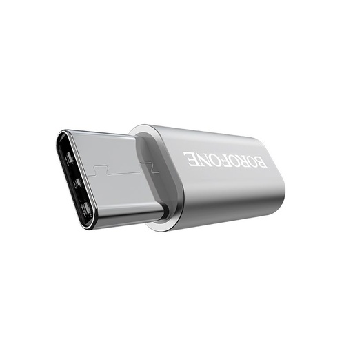 Borofone BV4 adaptér (type-C, MicroUSB), stříbrná