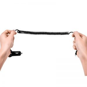 Hoco Z14 autní nabíječka (lightning kabel), 5V 2,4A, 2 USB port, černá