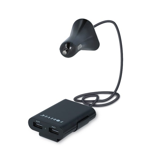 Forever autní nabíječka (4 USB port), černá