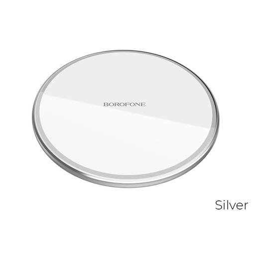 Borofone BQ3 bezdrátový nabíječka, max. 10W 9V 1,8A, stříbrná