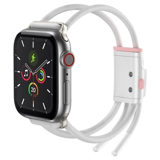 Apple Watch 6 40mm Baseus sportovní řemínek, bílá - růžová - LBAPWA4-A24