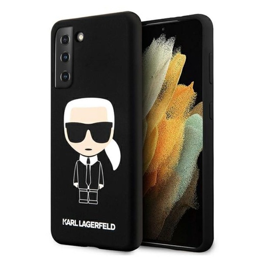 Samsung Galaxy S21 5G Karl Lagerfeld iconic prémiový zadní kryt (Černá)