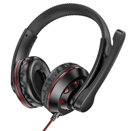 Borofone BO102 sluchátka, 1.2m, červená
